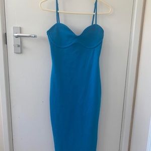 Zara Blue dress sweetheart Neckline (Size M)